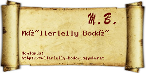 Müllerleily Bodó névjegykártya